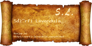 Sárfi Levendula névjegykártya